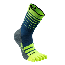 Skarpety trekkingowe UYN Man Runner's Five Socks Blue/Yellow Fluo