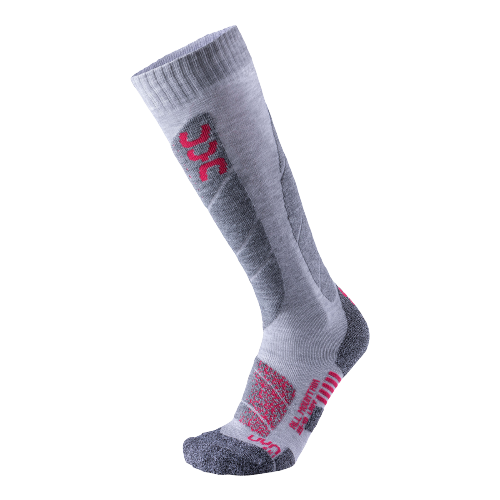 Skarpety narciarskie UYN Ski All Mountain Woman Light Grey Melange/Coral - 2025/26