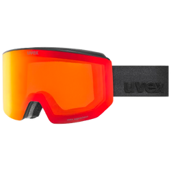 Goggles Uvex lace ATTRACT FM Black Matt/Mirror Red + spare lens - 2025/26