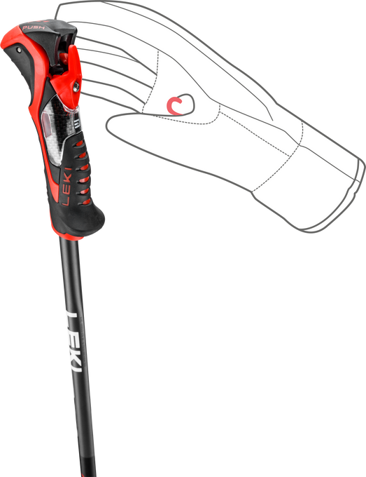 Kije LEKI Airfoil 3D Black/Red - 2025/26