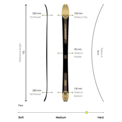 Narty Dynafit Ridge 95 Black Out/Gold - 2025/26