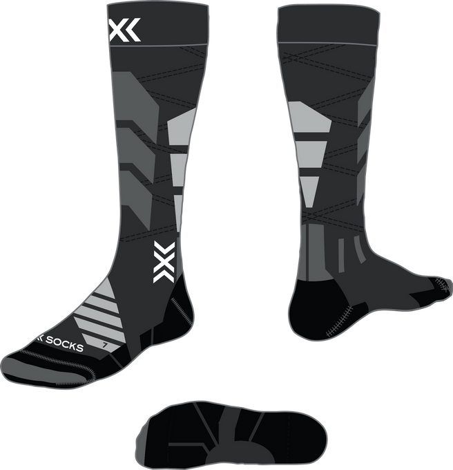 Skarpety narciarskie X-socks Ski Expert OTC X Black/Light Grey - 2025/26