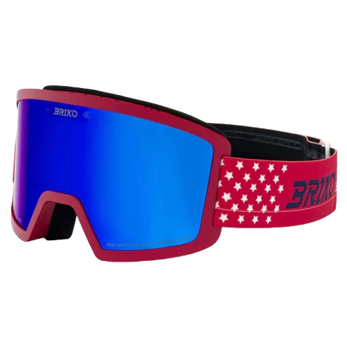 Gogle Briko Frostbite USA Matt Red/Tanganora Blue - 2025/26