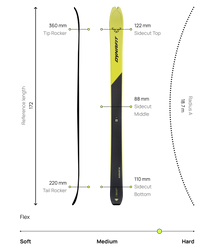 Narty Dynafit Blacklight 88 FI 90 Fluo Yellow - 2025/26