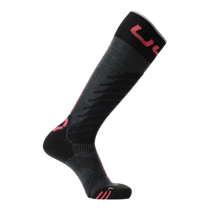 Skisocken UYN Woman Ski One Merino Anthracite/Pink - 2025/26