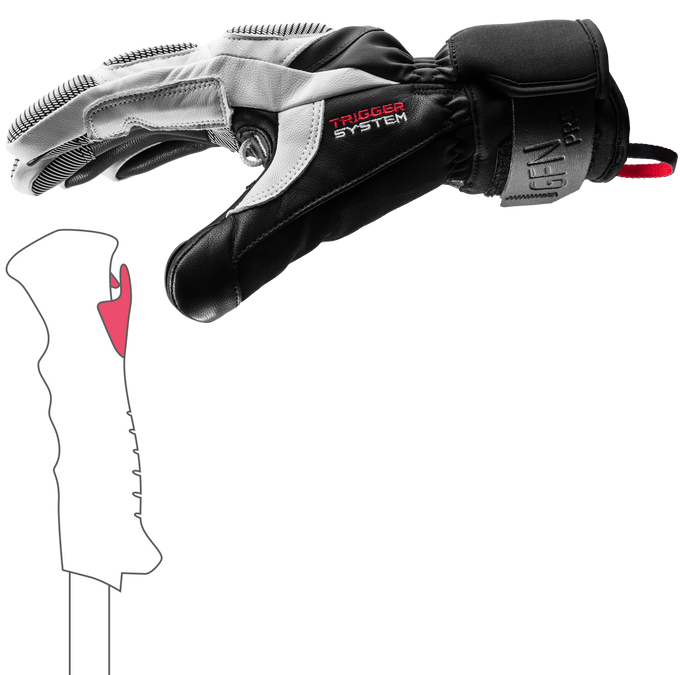 Rękawice LEKI Griffin Pro 3D White/Black - 2025/26