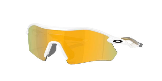 Sunglasses Oakley Radar Plate Polished White/Gold Frame/Prizm 24K Polarized Lenses