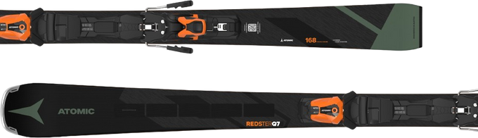 Narty Atomic Redster Q7 Revoshock C + MI 12 GW Black/Orange - 2025/26