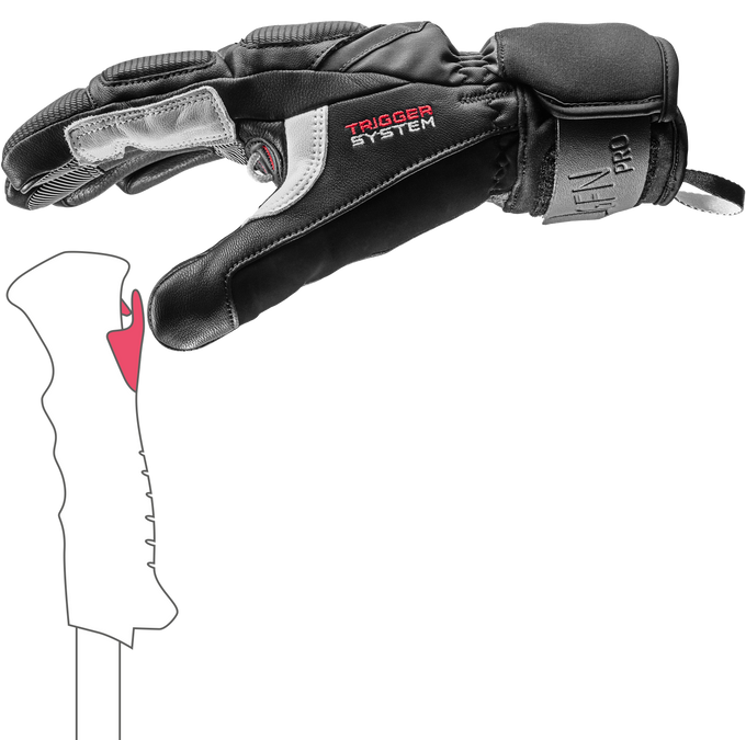 Rękawice LEKI Griffin Pro 3D Black/White - 2025/26