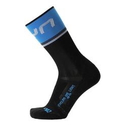 Cycling Socks UYN Man Cycling One Light Black/Cobalt Blue