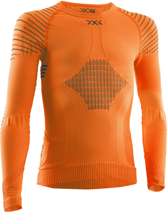 Koszulka termoaktywna X-bionic Invent 4.0 Shirt LG SL JR Sunset Orange/Anthracite - 2024/25