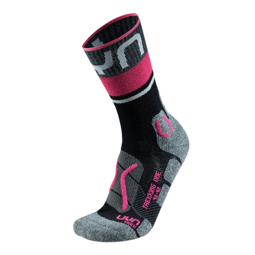 Skarpety trekkingowe UYN Woman Trekking One Merino Socks Black/Pink