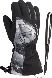 Rękawice Ziener Laval-z As® Aw Glove Junior Unisex Black Grey Mountain Print - 2025/26