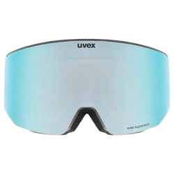 Gogle Uvex Lace ATTRACT FM Black Matt/Mirror Ice Blue + dodatkowa szyba - 2025/26