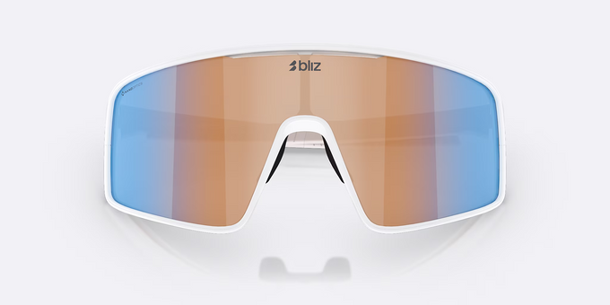 Okulary BLIZ P001 Frame Matte White with N_O_N Coral/Orange Mirror Blue Lenses