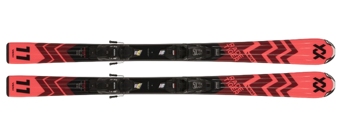 Narty Volkl Racetiger Junior Red (100 - 120) + 7.0 vMotion JR Black - Anthracite - 2024/25