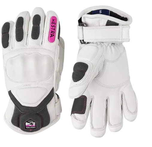 Gloves Hestra Impact Racing Jr. White/Cerise - 2025/26
