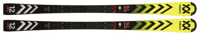 Ski Volkl Racetiger SL R JR + XComp 12 Black/Flo Red - 2023/24