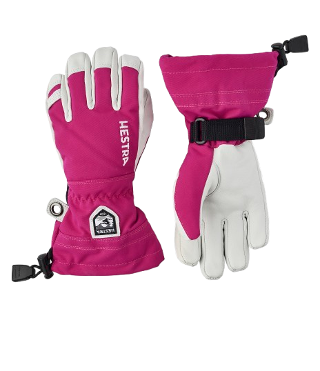 Rękawice Hestra Army Leather Heli Ski Jr. Fuchsia - 2025/26