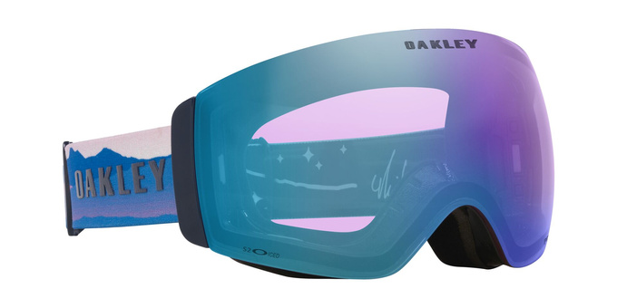 Gogle Oakley Flight Deck Pro M Mikaela Shiffrin Sig/Prizm Snow Iced Iridium + Dodatkowa Szyba Prizm Snow Sapphire Iridium - 2025/26