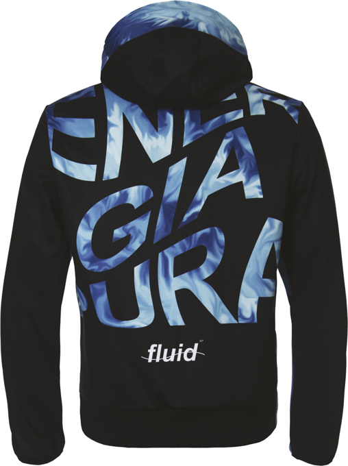 Bluza ENERGIAPURA Sweatshirt Full Zip With Hood Fluid Turquoise - 2022/23