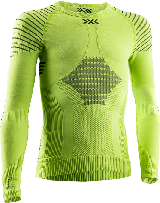 Koszulka termoaktywna X-BIONIC Invent 4.0 Shirt Lg Sl Junior Green Lime/Black - 2021/22