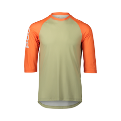 Koszulka rowerowa POC MTB Pure 3/4 Jersey Prehnite Green/Zink Orange - 2022