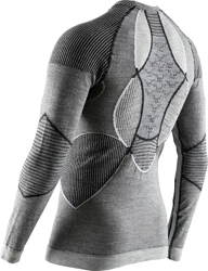 Koszulka termoaktywna X-BIONIC Apani 4.0 Merino Shirt Round Neck Lg Sl Black/Grey/White - 2021/22